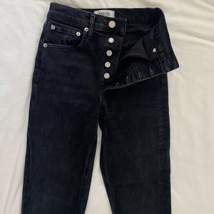 Agolde Black Straight Jeans
